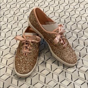 Rose Gold Glitter Kate Spade Keds
